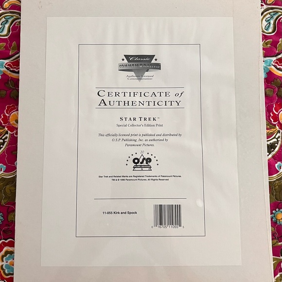 Star Trek Factory Sealed 11 x 14 Special Collector’s Edition Print - Picture 2 of 2